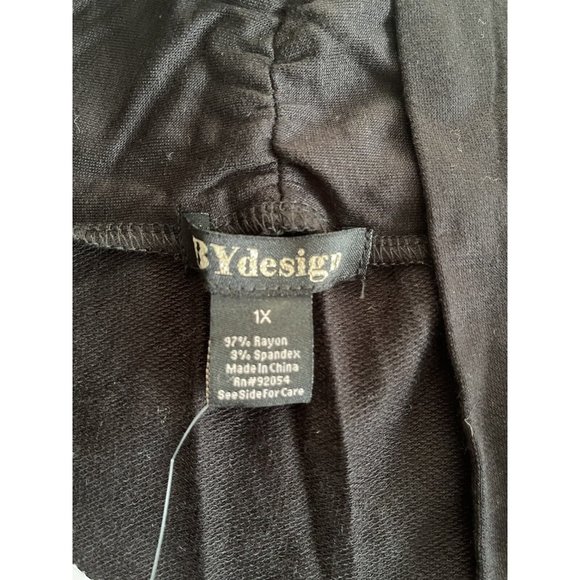 Women’s Dusters Plus Size 1X BY Design Light Duster Cardigan With Pockets Black - Picture 9 of 12